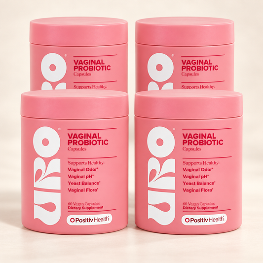 Pack of 4: URO Vaginal Probiotics for Women with 5 Billion CFU & XOS Prebiotics – Pack of 4, 4-Month Supply