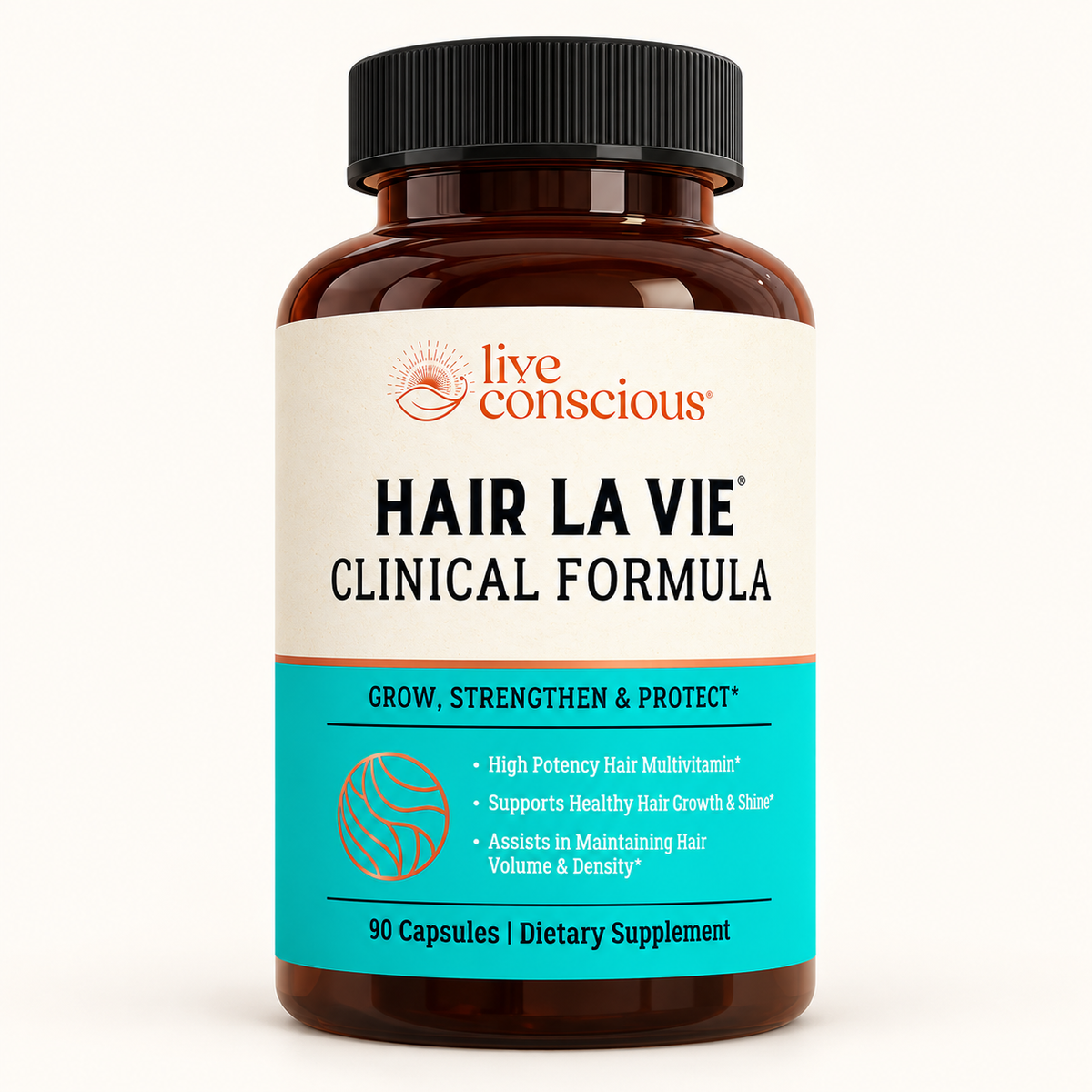 Hair La Vie Clinical Formula Hair Vitamins with Biotin & Collagen Support – 90 Capsules